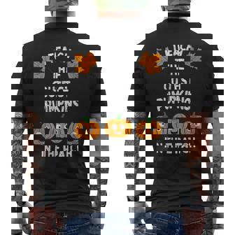 Nursery Preschool Saying For Kindergarten Teachers Men's Back Print T-Shirt | Mazezy