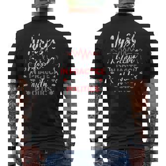 Nurses Professional In Practice Not In Politics Nursing Tank Top Men's Back Print T-Shirt | Mazezy