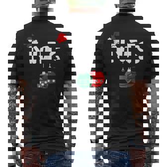 Nuts Chest Christmas Humor Matching Couple Chestnuts Tank Top Men's Back Print T-Shirt | Mazezy