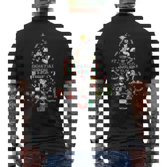 Occupational Therapy Christmas Tree OT Special Education Tank Top Men's Back Print T-Shirt | Mazezy