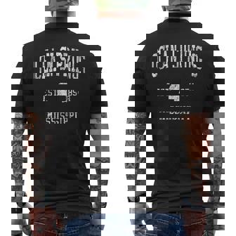 Ocean Springs MS J01 Vintage Athletic Sports Men's Back Print T-Shirt | Mazezy