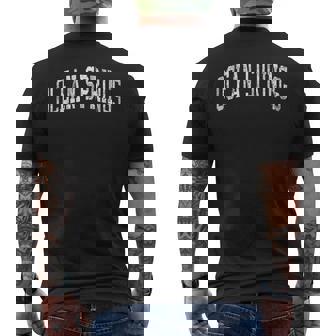 Ocean Springs MS J02 Vintage Athletic Sports Tank Top Men's Back Print T-Shirt | Mazezy