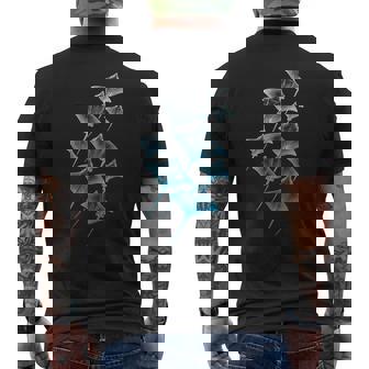 Ocean Stingrays Scuba Diving Tropical Beach Stingray Men's Back Print T-Shirt | Mazezy