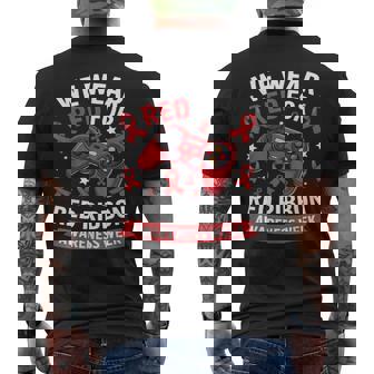 In October We Wear Red Awareness Month Gaming For Boys Men Men's Back Print T-Shirt | Mazezy