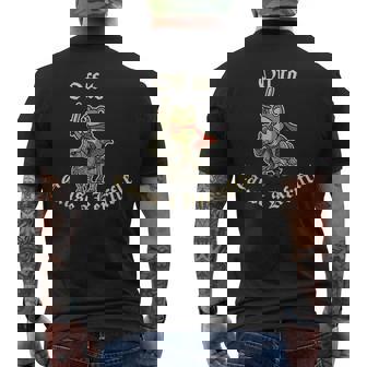 Off To Cause a Kerfuffle Medieval Frog RPG Men's Back Print T-Shirt | Mazezy