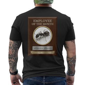 Office Employee Of The Month Worker Ant 8492 Men's Back Print T-Shirt | Mazezy