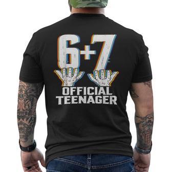 Official Nager I'm 13Th Birthday 6 7 Meme Six Seven Slang Men's T-shirt Back Print - Thegiftio UK