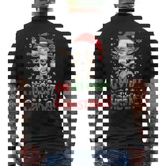 Oh My Goat It's Christmas Cartoon Farm Animal Outfit Xmas Tank Top Men's Back Print T-Shirt - Monsterry