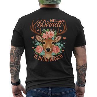 Oktoberfest Mein Dirndl Ist In Der Wäsche T-Shirt mit Rückendruck - Seseable