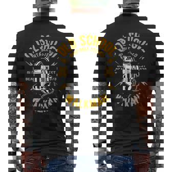 Oldchool Walkman Rocknroll And Music メンズTシャツ バックプリント - Kawaiitshirt