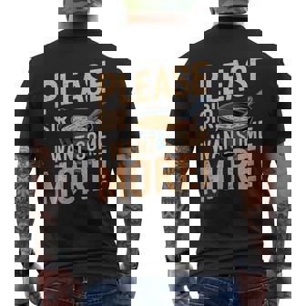 Oliver Please Sir Novel Vintage Musical Theatre Broadway Men's T-shirt Back Print - Monsterry