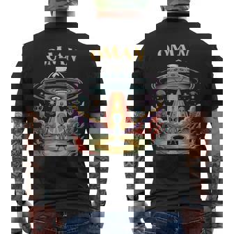 Oman Alien UFO Abduction Retro Sci-Fi Art Tank Top Men's Back Print T-Shirt | Mazezy