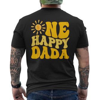 One Happy Dada Of The Birthday First Trip Around The Sun Men's T-shirt Back Print - Thegiftio UK