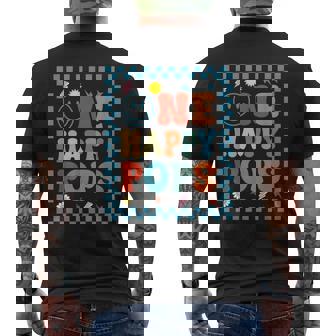 One Happy Dude Pops 1st Birthday Family Matching Men's Back Print T-Shirt | Mazezy