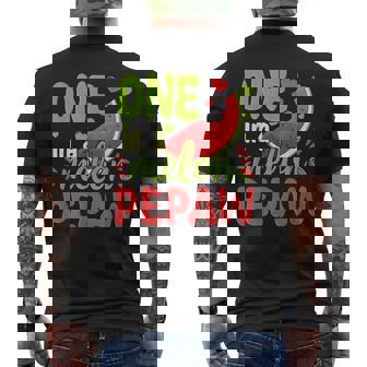 One In a Melon Pepaw 1st Birthday Party Family Matching Men's Back Print T-Shirt | Mazezy