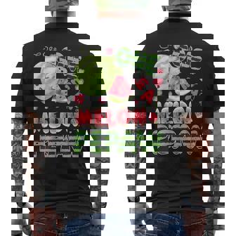 One In a Melon Pepaw 1st Birthday Party Family Matching Men's Back Print T-Shirt | Mazezy