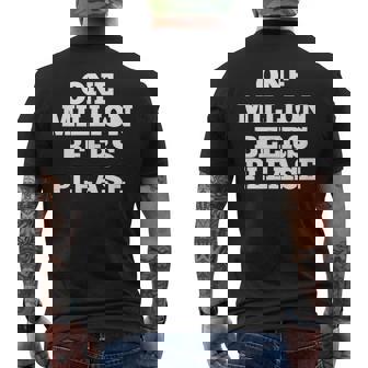 One Million Beers Please Men's T-shirt Back Print - Thegiftio