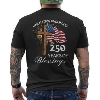 One Nation Under God 250 Years 250Th Anniversary Usa Men Men's T-shirt Back Print | Seseable CA