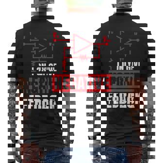 I Only Give Negative Feedback 電気ファニーエンジニア 長袖tシャツ メンズTシャツ バックプリント - Kawaiitshirt