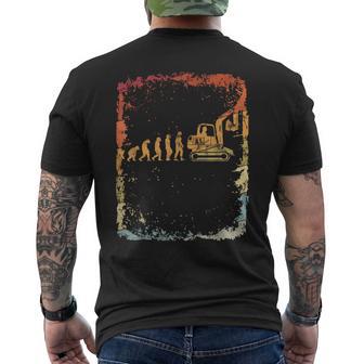 Operatore Di Escavatore Evolution Autista Di Escavatore Retr T-shirt da uomo con stampa posteriore - Novitaregali