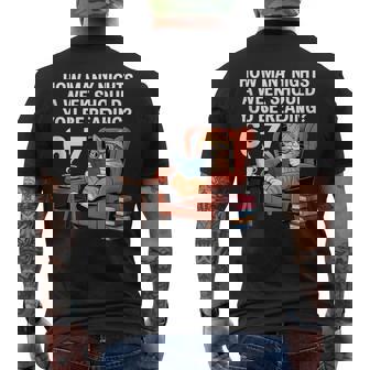 Orange Cat Reading Book 67 Six Seven Meme Tank Top Men's Back Print T-Shirt | Mazezy