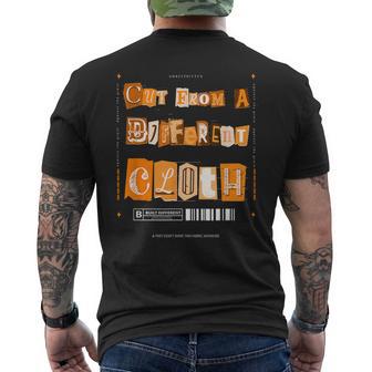Orange Cut From A Different Cloth Orange Graphic Men's T-shirt Back Print - Thegiftio UK