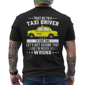 Orgoglioso Tassista Fidati Di Meono Un Taxi Driver T-shirt da uomo con stampa posteriore - Novitaregali