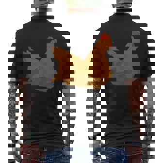 Origami Paper Geometric Chicken Tank Top Men's Back Print T-Shirt | Mazezy