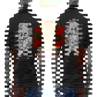 Oso De Peluche De Karate Para Una Divertida Aventura De Artes Marciales Camiseta Hombre Estampado Espalda - Regaloses