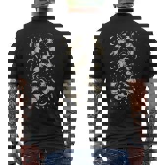 Otter Astronaut Cosmic Animals Astronomy Art Space Science Men's Back Print T-Shirt | Mazezy