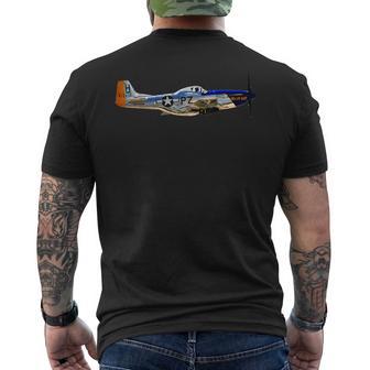 P-51 Mustang Wwii Avión De Combate Historia De La Aviación Militar De Ee Uu Camiseta Hombre Estampado Espalda - Regaloses