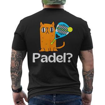 Padel Divertenteimpatica Giocatore Padel Gatto T-shirt da uomo con stampa posteriore - Novitaregali