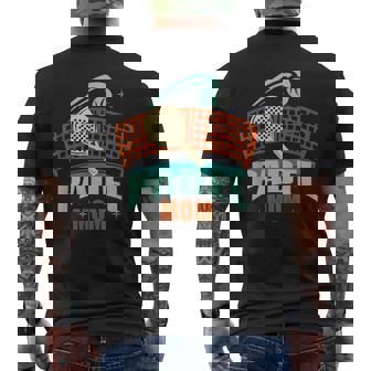 Padel Mom Racquet Mother Ball Men's Back Print T-Shirt | Mazezy