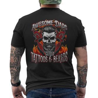 Padre Barbuto Regalo Per Festa Del Papà Tatuaggio T-shirt da uomo con stampa posteriore - Novitaregali