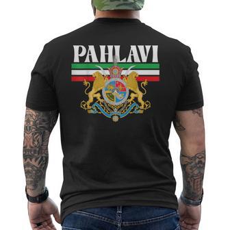 Pahlavi Coat Of Arm Iranian Royal Dynasty Iran Men's T-shirt Back Print - Thegiftio UK