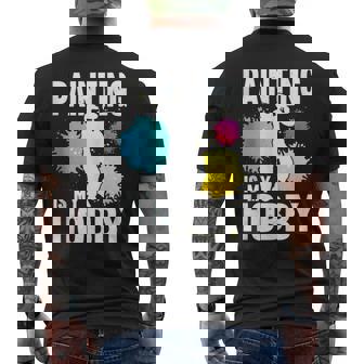 Painting Is My Hobby Paintball Player Paint Shooting Air Gun Tank Top Men's Back Print T-Shirt | Mazezy