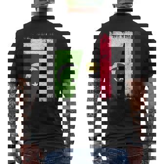 Pakistan Egypt Half Flag Pakistani Egyptian Heritage Men's Back Print T-Shirt | Mazezy