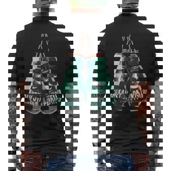 Pakistan Flag Boxing Gloves Boxer Pakistani Patriotism Men's Back Print T-Shirt | Mazezy