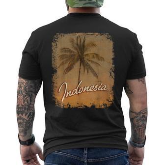 Palm Tree Indonesia Men's Back Print T-Shirt | Mazezy