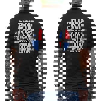 Panama Dominican Republic Flag Panamanian Roots Men's Back Print T-Shirt | Mazezy