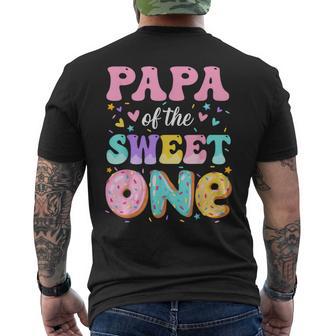 Papa Of The Sweet One 1St Birthday Donut Bday Party Men's T-shirt Back Print - Thegiftio UK