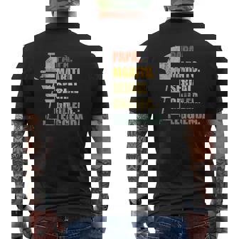 Papàerial Griller Festa Del Papà Regalo Maestro Di Griglia T-shirt da uomo con stampa posteriore - Novitaregali