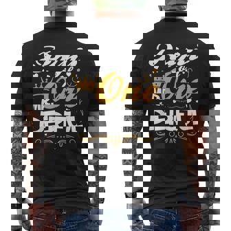 Papi Of Mr Onederful 1st Birthday One-Derful Matching Men's Back Print T-Shirt | Mazezy