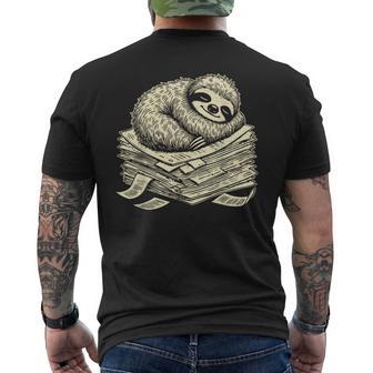 Papier Humoristique Paresseux Pour Enseignant Étudiant Amoureux Des Paresseux T-shirt imprimé au dos - Cadeauxyz