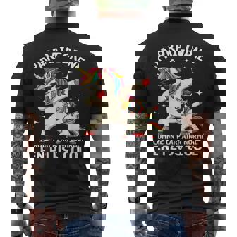 Parraicorne Humour Parrain Cadeau Licorne Dab T-shirt imprimé au dos - Cadeauxyz