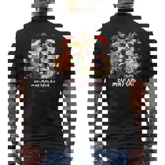 Partner Outfit Nikolaus Xmas Süße Katze Schlafshirt Kind Dab Men's Back Print T-Shirt | Mazezy