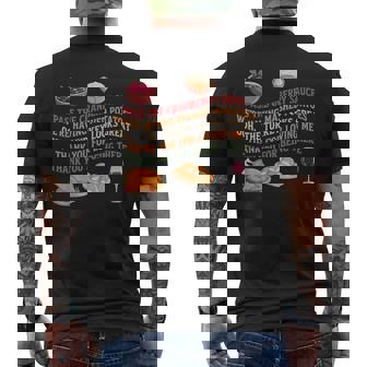 Pass The Cranberry Sauce We're Having Mashed Potatoes Men's T-shirt Back Print | Mazezy