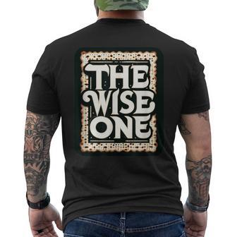 Passover The Wise One Matzah Jewish Pesach Men's T-shirt Back Print - Thegiftio UK