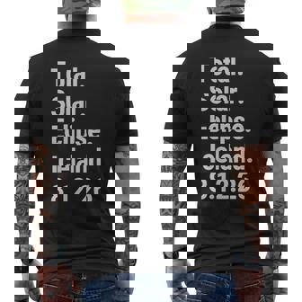 Path Of Totality Iceland Total Solar Eclipse Tops & Stuff Men's Back Print T-Shirt | Mazezy