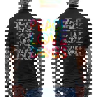 Peace Love Dogs Retro Hippie Dog Lover Men's T-shirt Back Print | Seseable UK